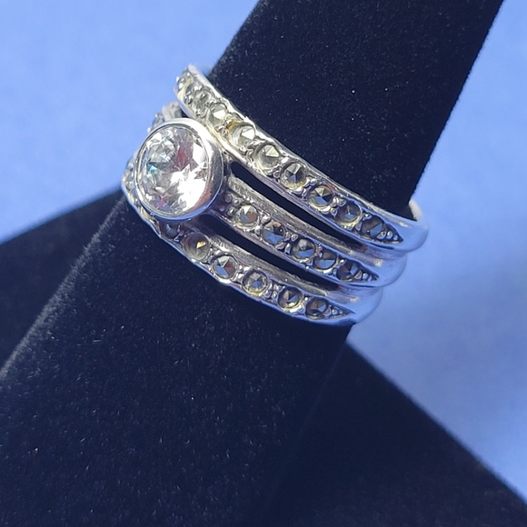 ❤ ESTERLING SILVER RING SIZE 7 - Picture 8 of 9